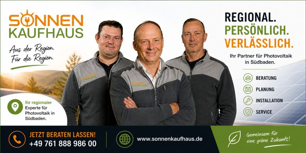Regional persönlich und vor Ort Ihr Sonnenkaufhaus Team für individuelle Photovoltaik Planung